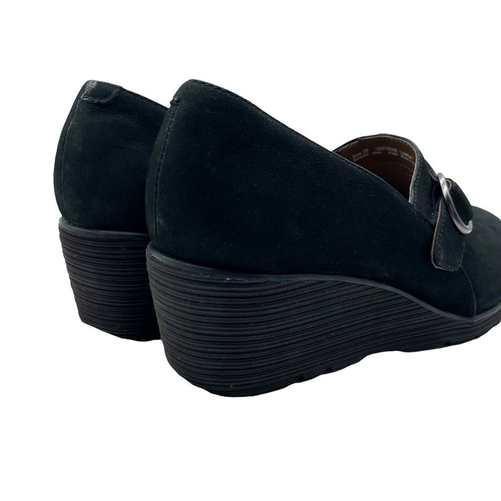 Dansko Clio Wedge Nubuck Leather Buckle Loafers - Picture 6 of 10